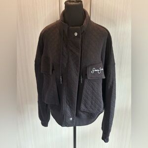 Missguided  Sean John Women's Black Quilted ‎ Crop Jacket